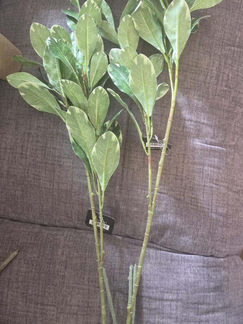Artificial Green Leaf Stem - Green Faux Foliage for Home Accents. I Have 2
